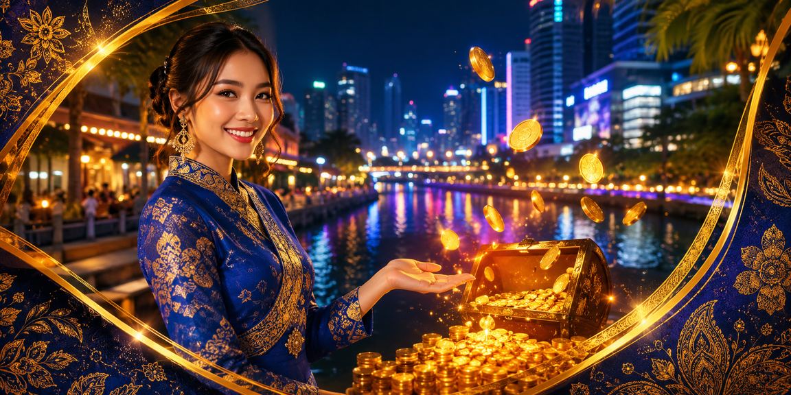 Pemain wanita Kuala Lumpur dalam baju kurung menikmati permainan Baccarat kasino dalam talian